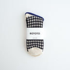 GINGHAM CHECK SOCKS #BLACK [R1506-SS26]