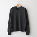 LIGHT CASHMERE KNIT V-NECK P/O #CHARCOAL [A25AV03CJ]