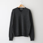 LIGHT CASHMERE KNIT V-NECK P/O #CHARCOAL [A25AV03CJ]