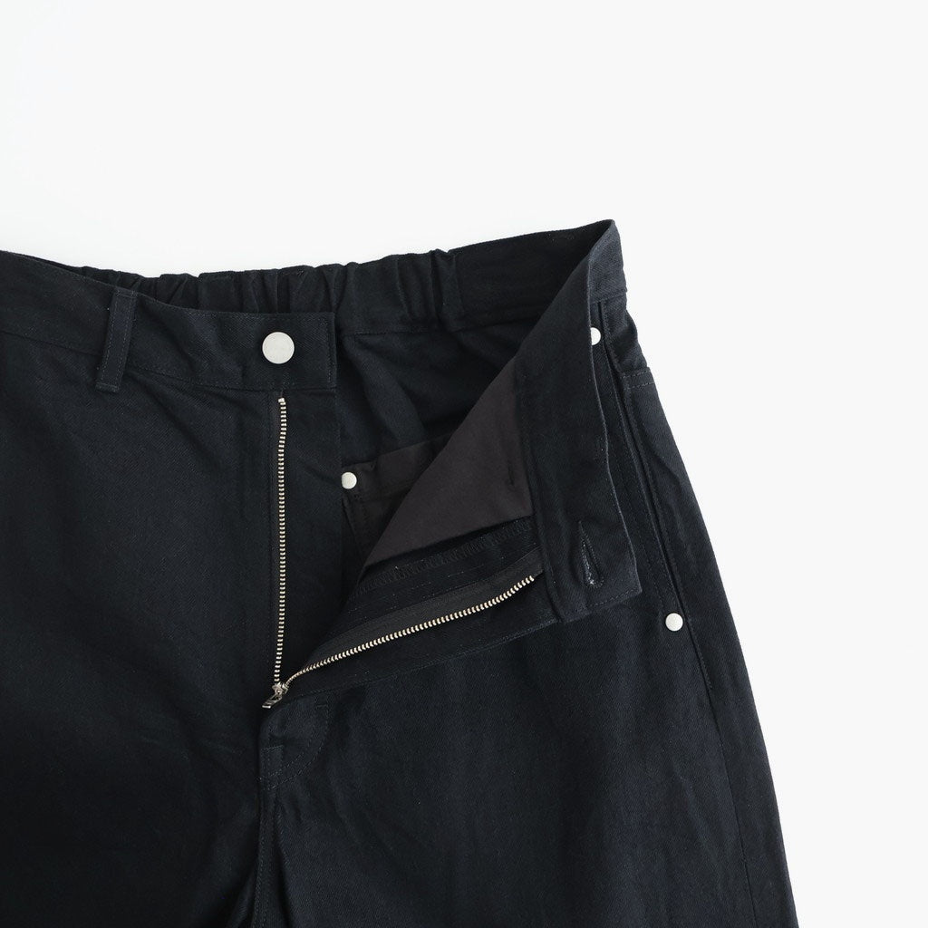 Denim Wide Straight Pants #BLACK [YK26SS01294P]