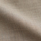 SUPER FINE TROPICAL WOOL OPEN COLLAR HALF SLEEVED SHIRT #TOP LIGHT BROWN [A25SS02WT]