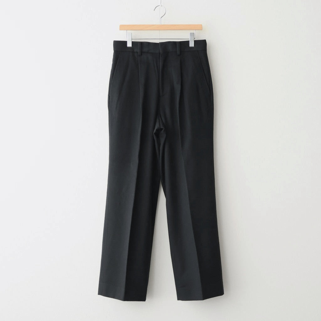 W/CA BEAVER STRAIGHT TROUSERS #BLACK [ST.1261]