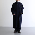 STAND COLLAR COAT #navy [54553]
