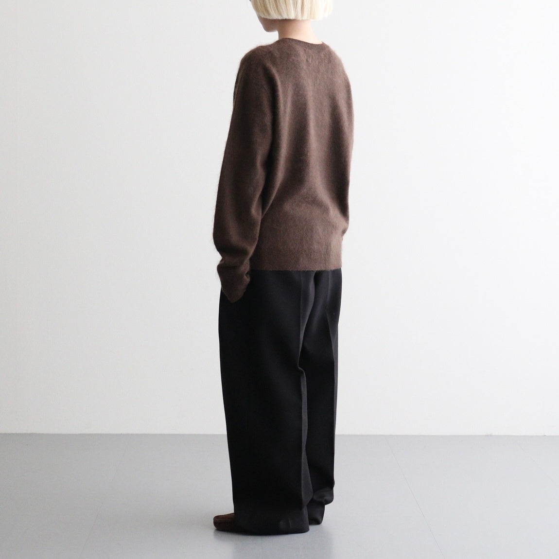 Woolcashmere Vneck Knit #BRN [12620508]