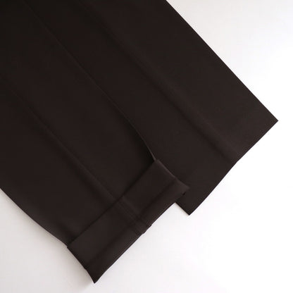 LIGHT WOOL MAX GABARDINE SLACKS #DARK BROWN [A25SP02MG]