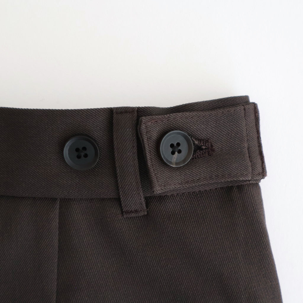 3pleated Wide-leg Trousers #BROWN [YK25FW01051P]