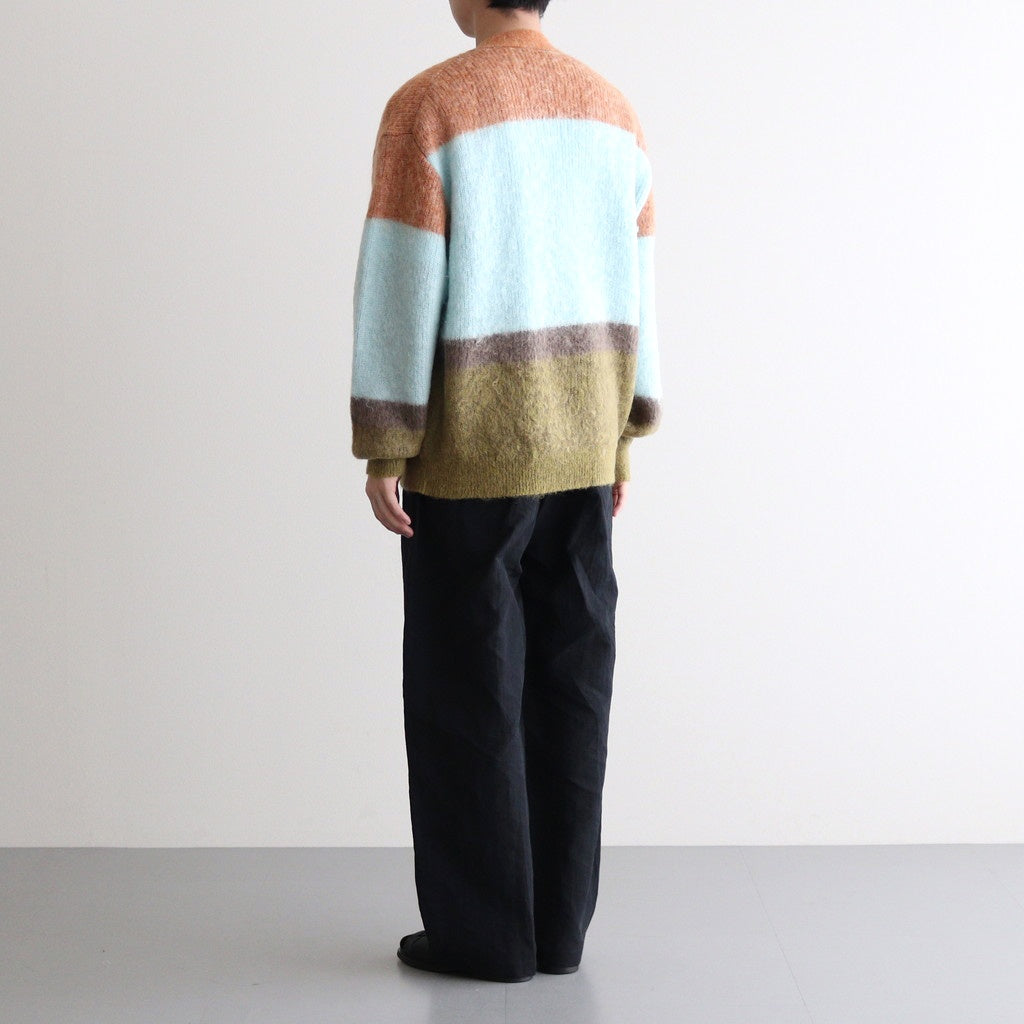 MOHAIR BORDER CARDIGAN #PINK [YK23FW0571S]