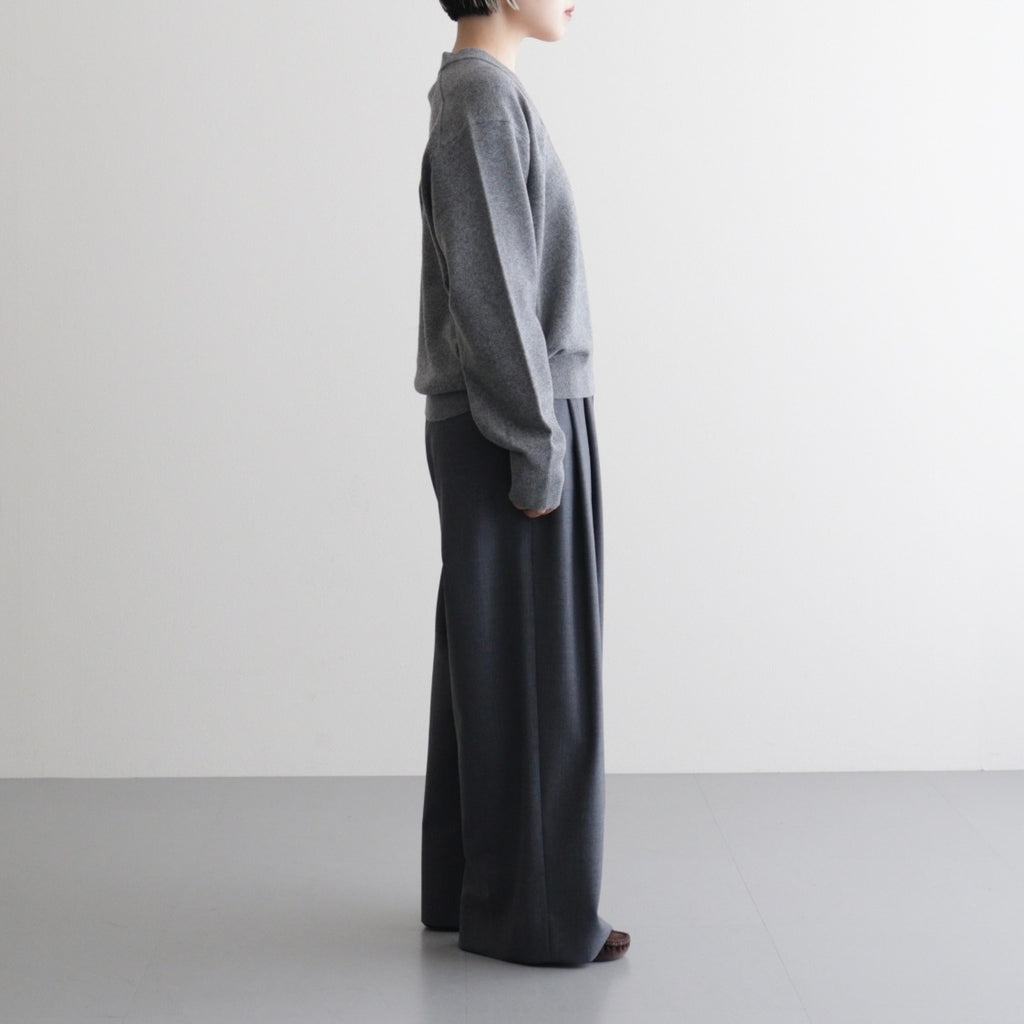 MERINO COLLEGE KNIT V-NECK SWEATER #GRAY(003) [KRAGGW0905]