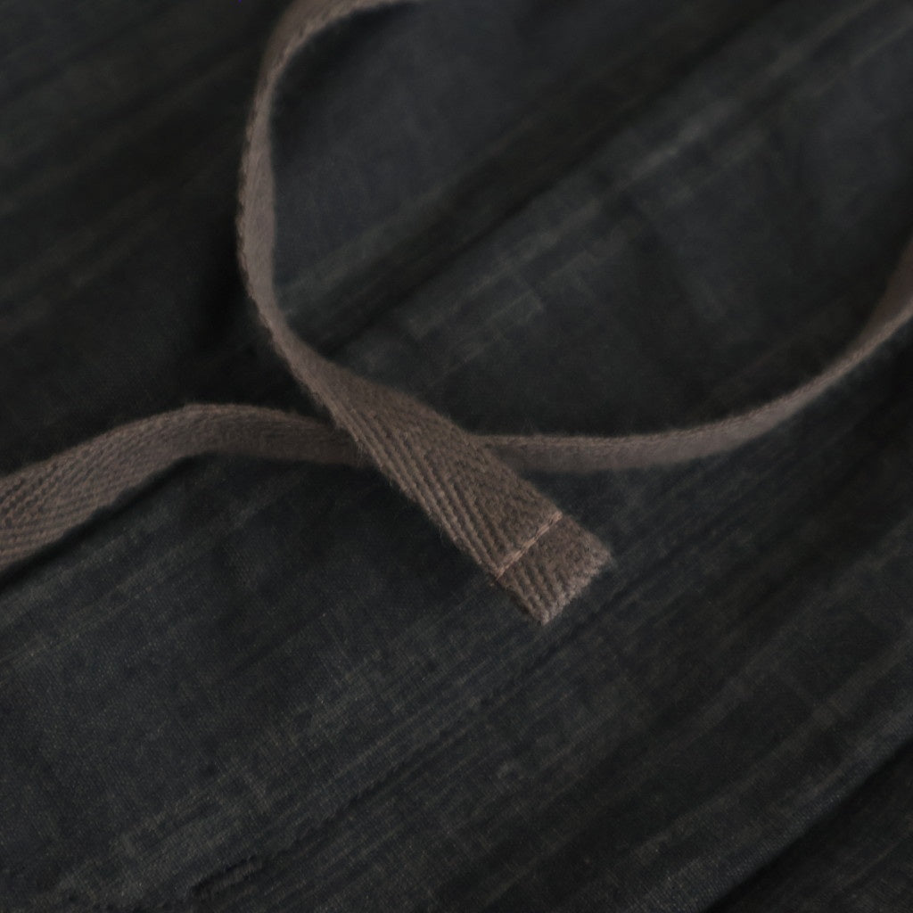 MADRAS STRIPE WIDE EASY PANTS #BLACK STRIPE [N0037]