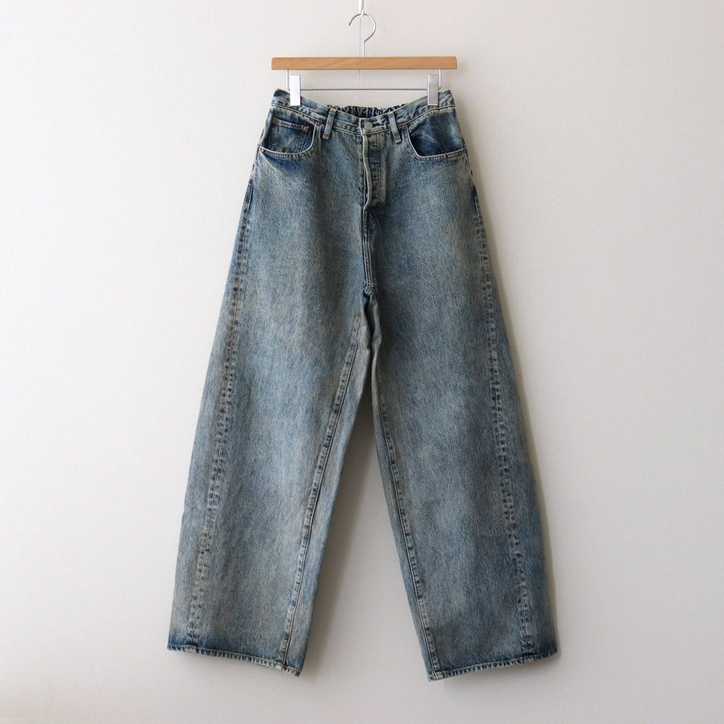 TWIST SEAM BAGGY VINTAGE DENIM JEANS #INDIGO [ST.1074]