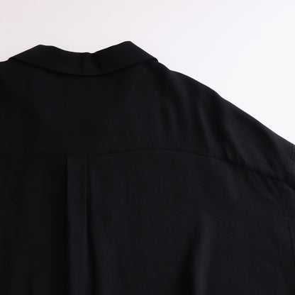 SIDOGRAS Twill Viscose Oversized Sleeping Shirt #BLACK [GM244-50014B]