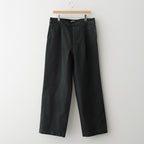 PRODUCT DYED FINX CHINO ONE-TUCK PANTS #BLACK [A25AP01CP]