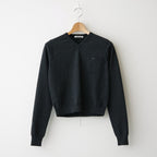 HIGH TWIST WOOL KNIT V-NECK P/O #CHARCOAL [A26AV04CK]