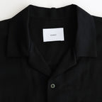 VIS/LI TWILL OVERSIZED OPEN COLLAR SS SHIRT #BLACK [ST.1154]