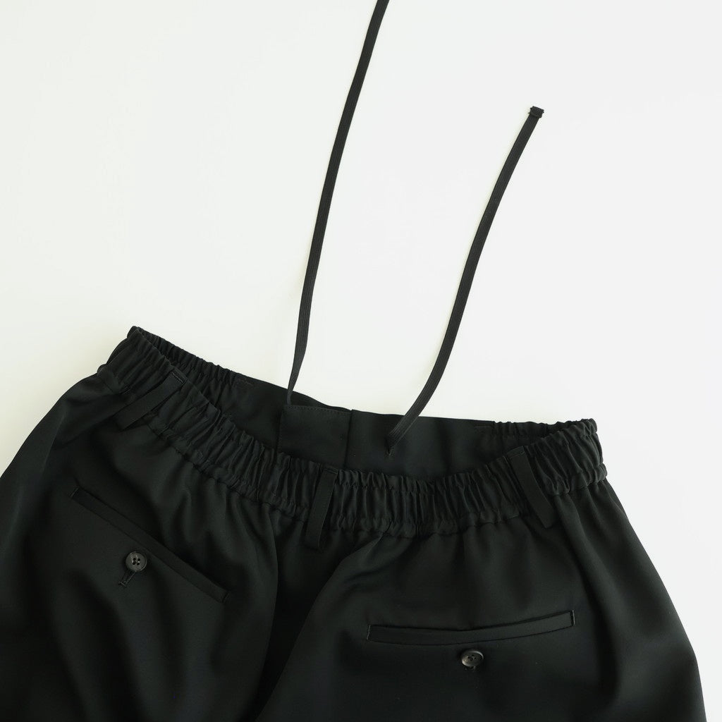 WIDE EASY SHORT TROUSERS #BLACK [ST.1435]