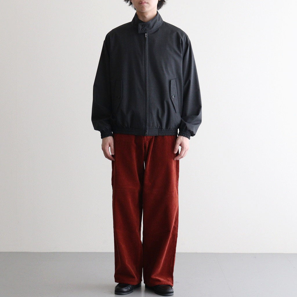 ULTRA FINE TROPICAL WOOL ZIP BLOUSON #TOP CHARCOAL [A26SB01MT]