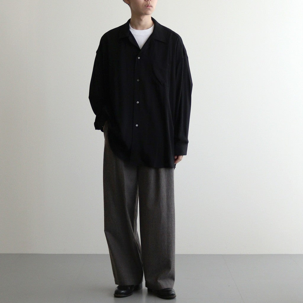SIDOGRAS Twill Viscose Oversized Sleeping Shirt #BLACK [GM244-50014B]