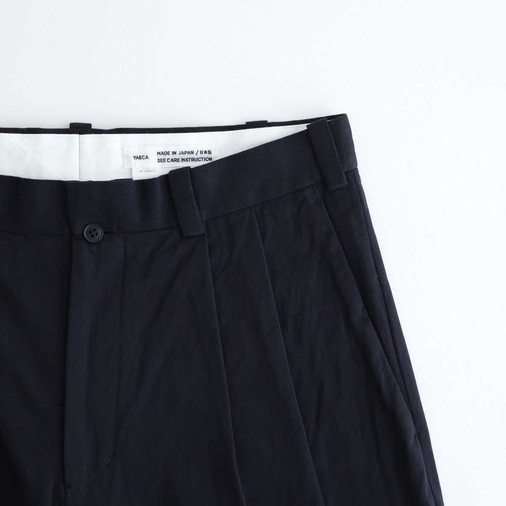 Chino Trousers - Two Tuck Straight #NAVY [11061601]