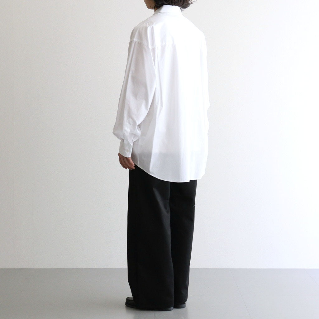 Broad L/S Oversized Regular Collar Shirt #WHITE [GM263-50001B]