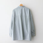 CORPORATE UNIFORM L/S SHIRT #GREEN STRIPE [FSC253-50105B]