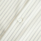 SUPER FINE WOOL STRIPE SHIRT #IVORY WHITE STRIPE [A26SS02WW]