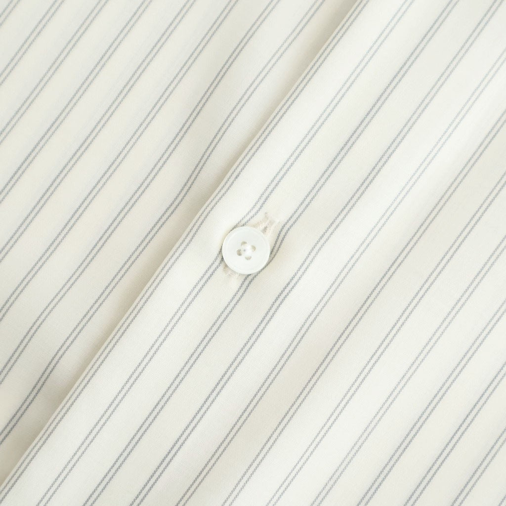 SUPER FINE WOOL STRIPE SHIRT #IVORY WHITE STRIPE [A26SS02WW]