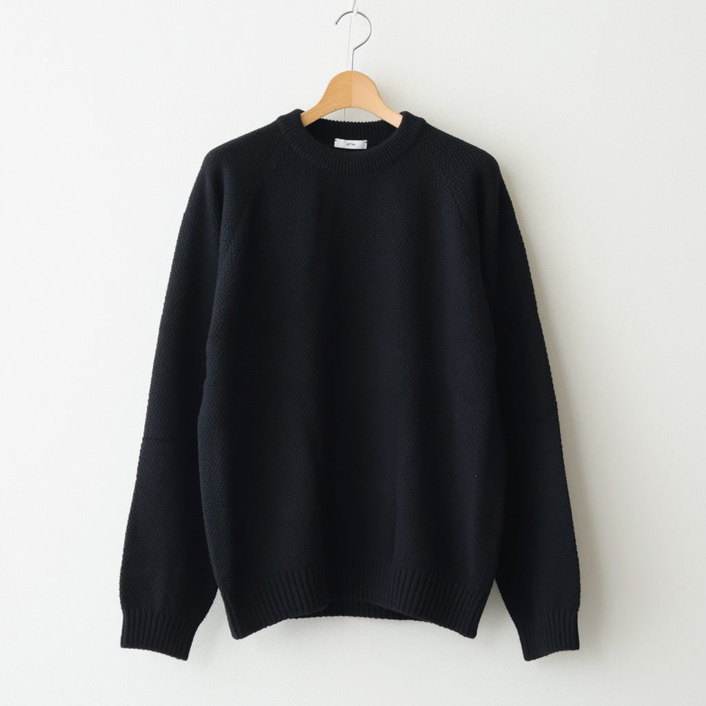 LAMBS WOOL CREWNECK SWEATER #BLACK(005) [KRAGGW0402]