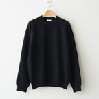 LAMBS WOOL CREWNECK SWEATER #BLACK(005) [KRAGGW0402]
