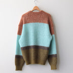 MOHAIR BORDER CREWNECK SWEATER #PINK [YK23FW0572S]