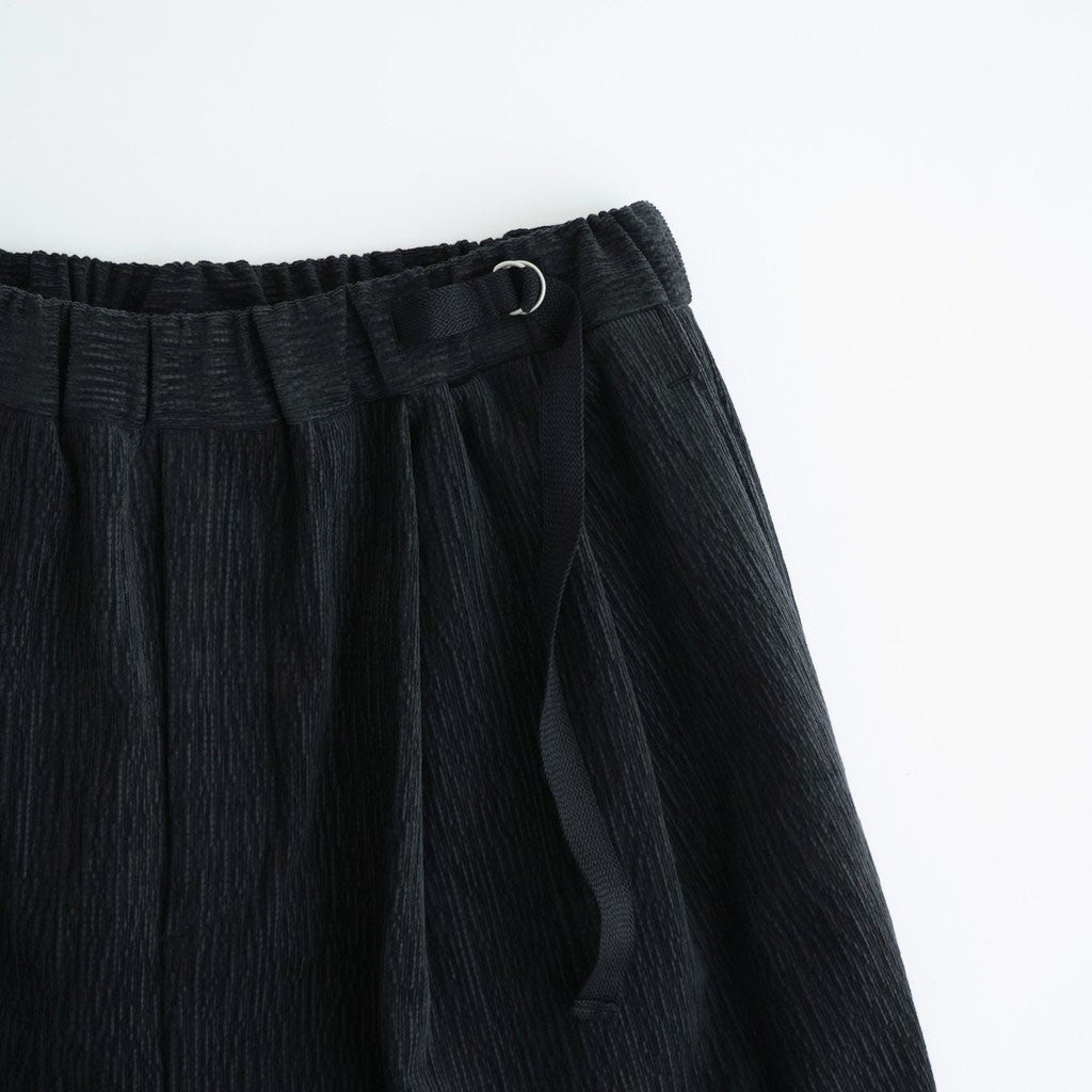 バークコーデュロイタックワイドPT #BLACK [D226-P203]