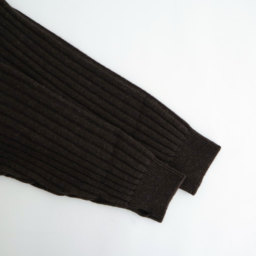 Wide Rib Highneck Sweater #BROWN [YK25FW01100S]