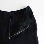 ウールサージ 製品縮絨トラウザー #BLACK [HP-P105-051]