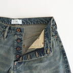 DAMAGED MODERN DENIM PANTS WIDE CUT #FADED INDIGO [25880409]