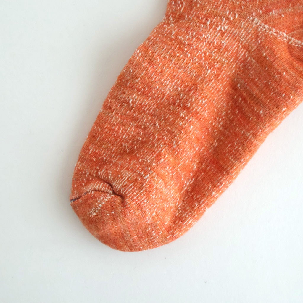 DOUBLE FACE CREW SOCKS ”MERINOWOOL＆ORGANIC COTTON” #ORANGE [R1001-AW25]