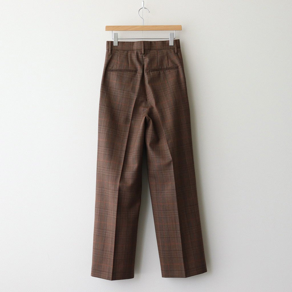 BLUEFACED WOOL CHECK SLACKS #CHARCOAL CHECK [A24AP04CB]