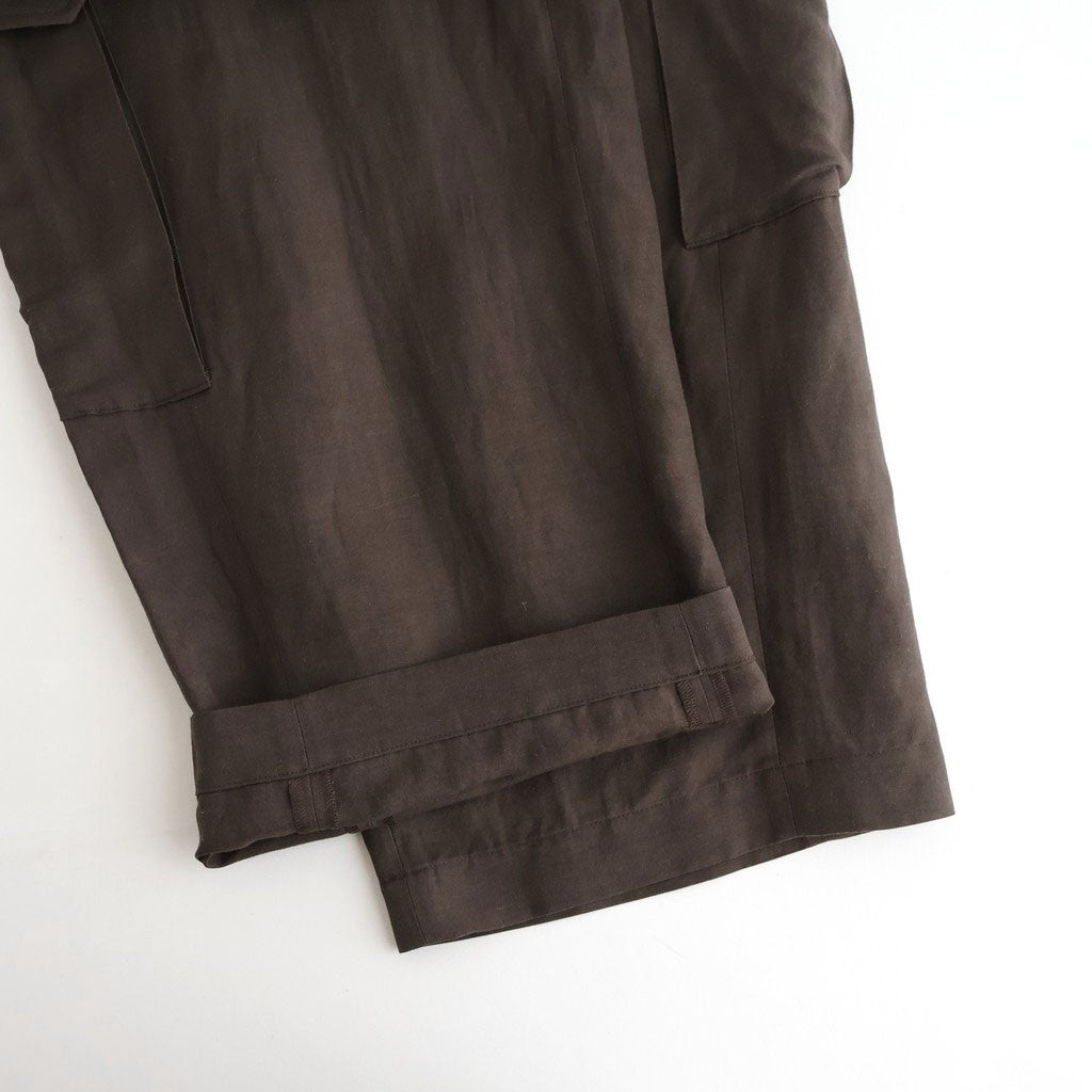 VIS/LI/RA TWILL CARGO TROUSERS #KHAKI BROWN [ST.1434]
