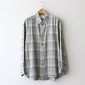 OMBRE PLAID SHIRTS LOOSE FIT #SMOKE BLUE [2541000504]