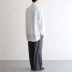 Broad L/S Oversized Regular Collar Shirt #WHITE [GM253-50001B]