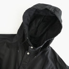 綿麻ツイル 製品洗い モッズコート #BLACK [HQ-C002-051]