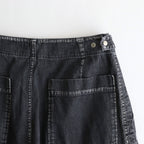 LIGHT-WEIGHT DENIM 1TUCK WIDE BAKER PANTS #BLACK [YK25SS0931P]