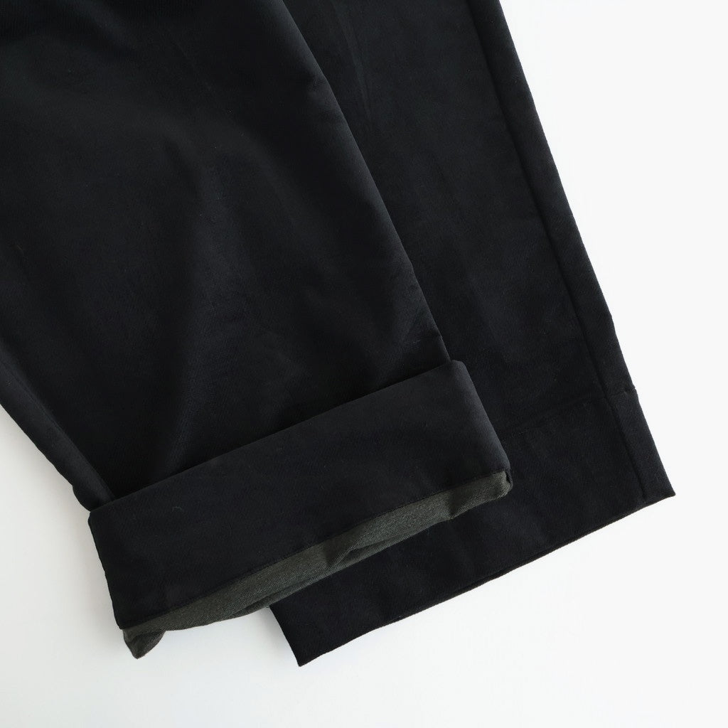 モールスキンシンプル2タックワイドPT #BLACK [D225-P653]