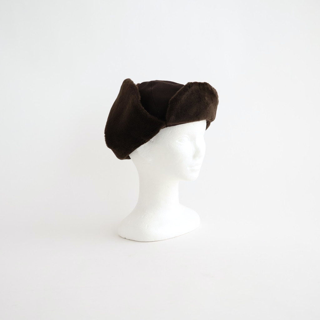 DRY WOOL BOMBER CAP #BROWN [NO.301382]