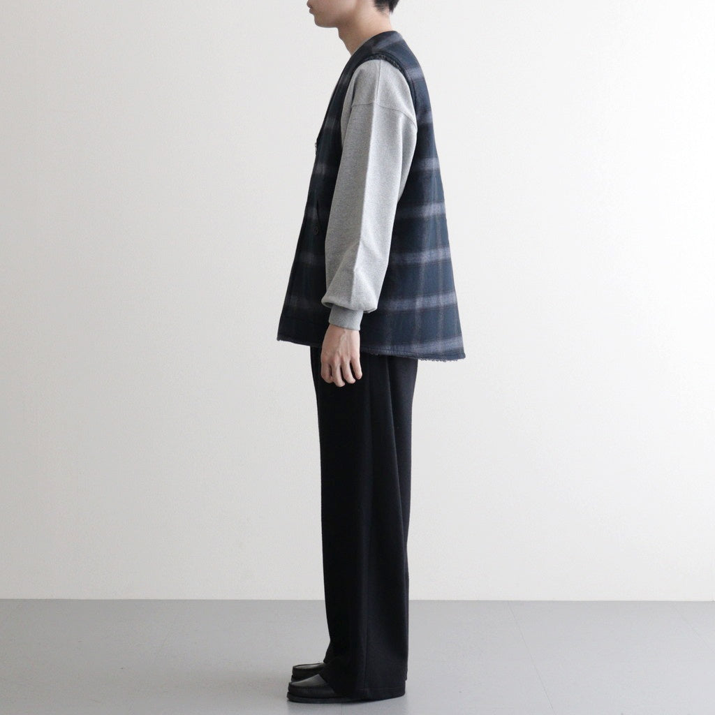 FLANNEL CHECK REVERSIBLE VEST #DARK NAVY [FSC253-30128]