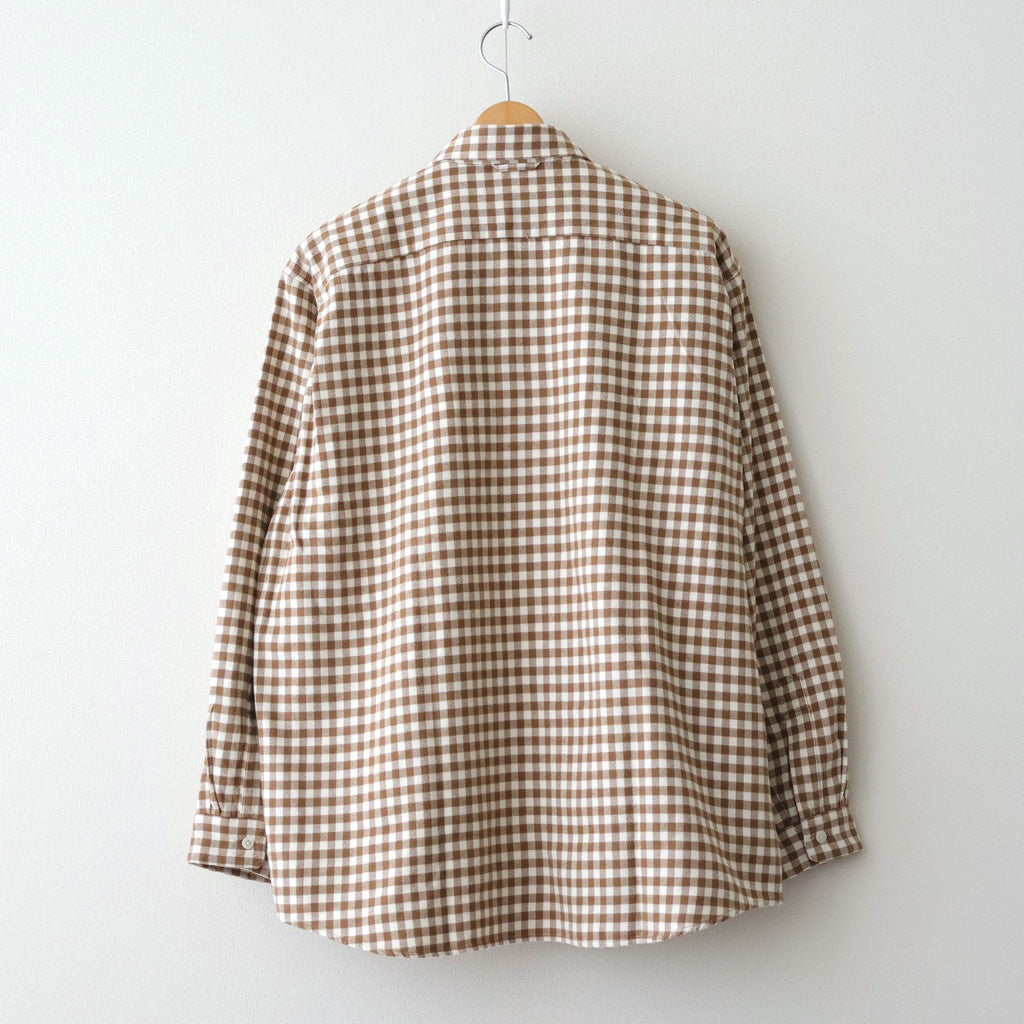 Button Shirt Flap Pocket #BROWN-CH [13052108]