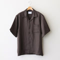 VIS/LI TWILL OVERSIZED OPEN COLLAR SS SHIRT #KHAKI [ST.1154]