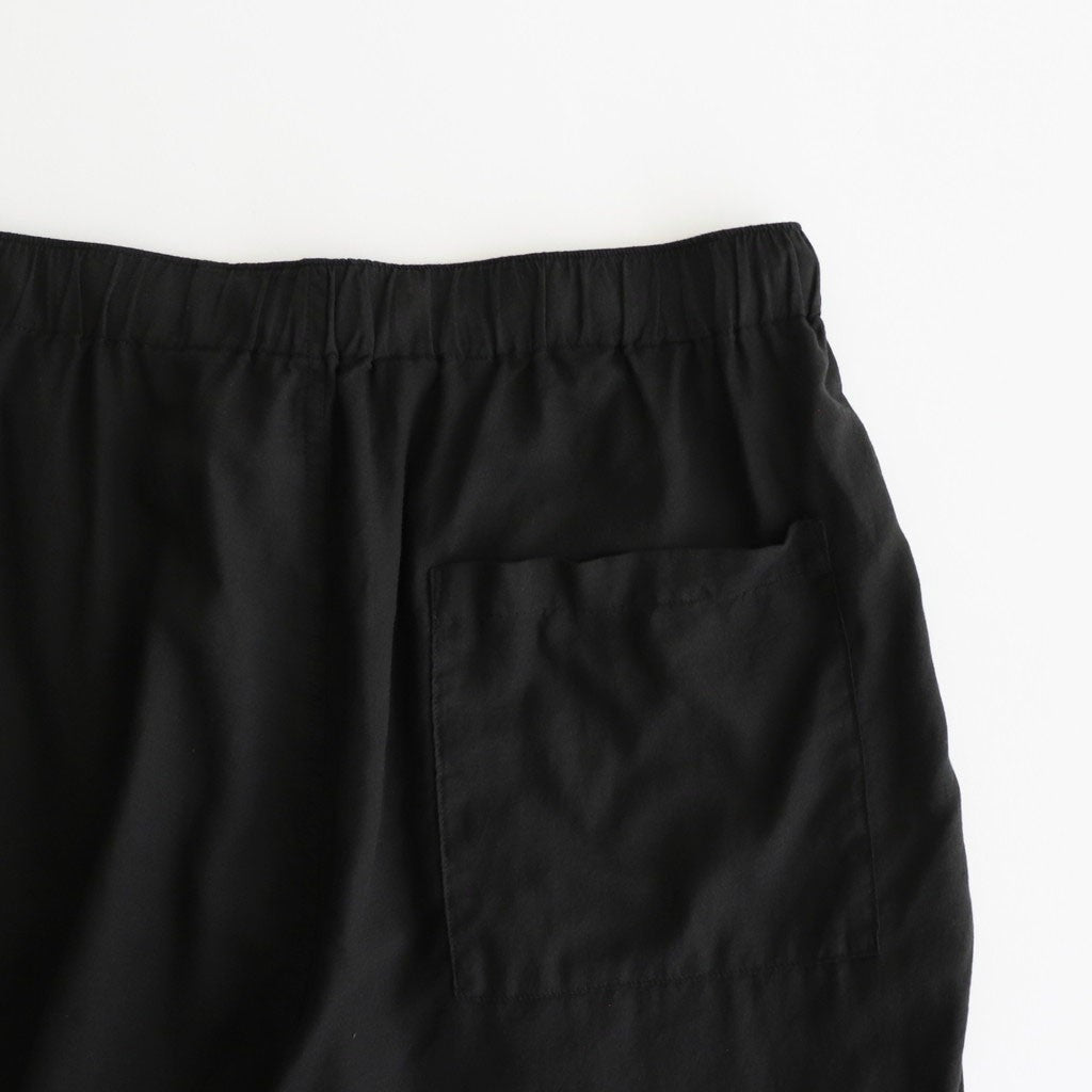 GARMENTDYED COTTON SILK TWILL EASY PANTS #BLACK [YK25SS001007P]