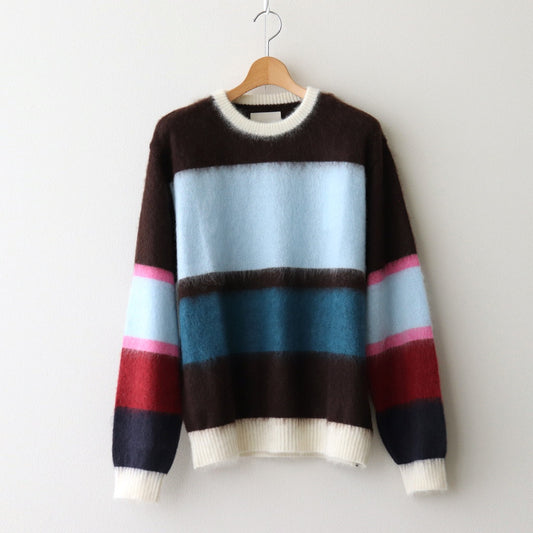 MOHAIR BORDER SWEATER - KEITA MARUYAMA 30TH ANNIV. EXCLUSIVE- #BROWN [YK24FW0885S-KM]