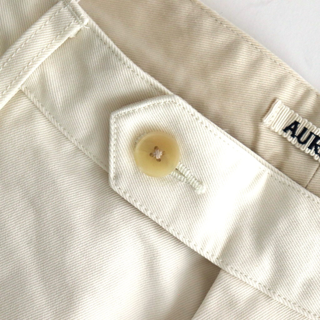 WASHED FINX CHINO ONE-TUCK PANTS #IVORY WHITE [A25SP02FC]