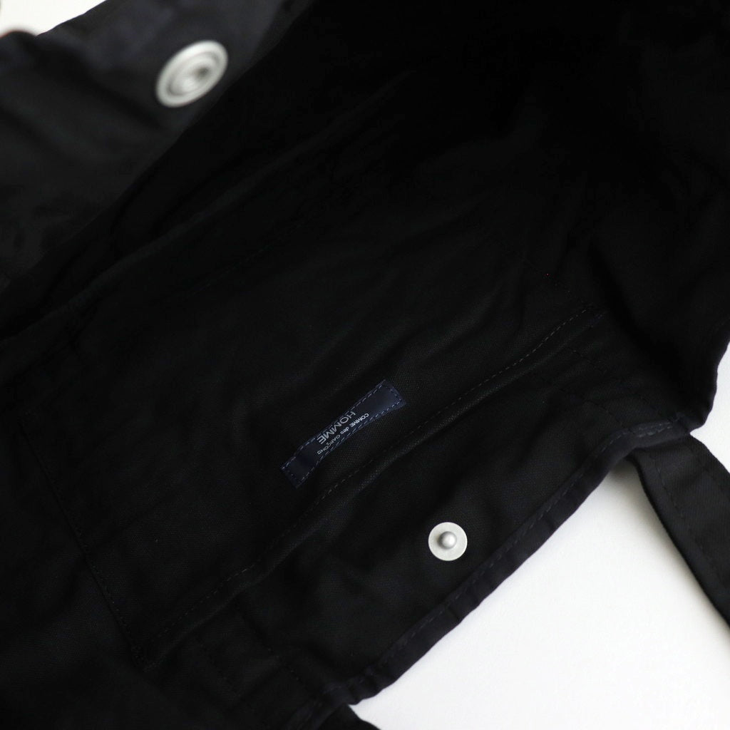 綿ナイロンリップパッチワーク トートバッグ #BLACK [HO-K203-051]