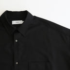Extra Fine Wool L/S Oversized Regular Collar Shirt #BLACK [GM251-50092B]